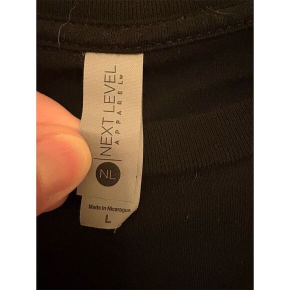 Next Level Men's L Black "Silence is a Gift" Graphic T-Shirt - Picture 4 of 4